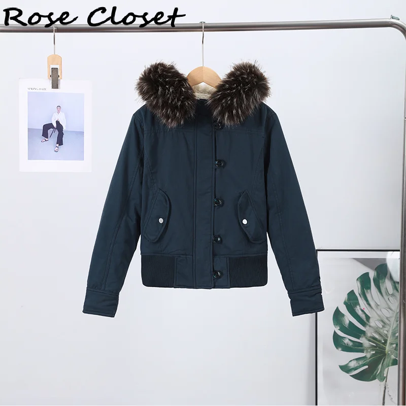 

Detachable Faux Fur Collar Denim Jacket Women Warm Furry Lining Short Coat Single Breasted Pocket Outwear Vintage Zipper Jackets
