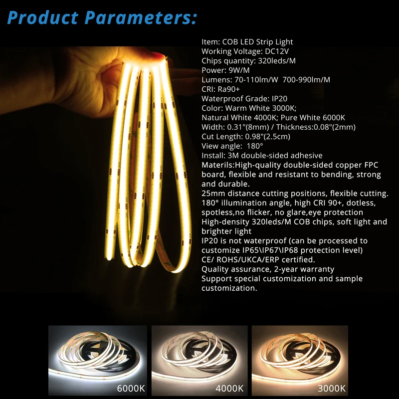 Bed Light Remote Dimmer PIR Motion Sensing Day Night Light Strip kit Under Bed Stair Corner Passageway Lighting