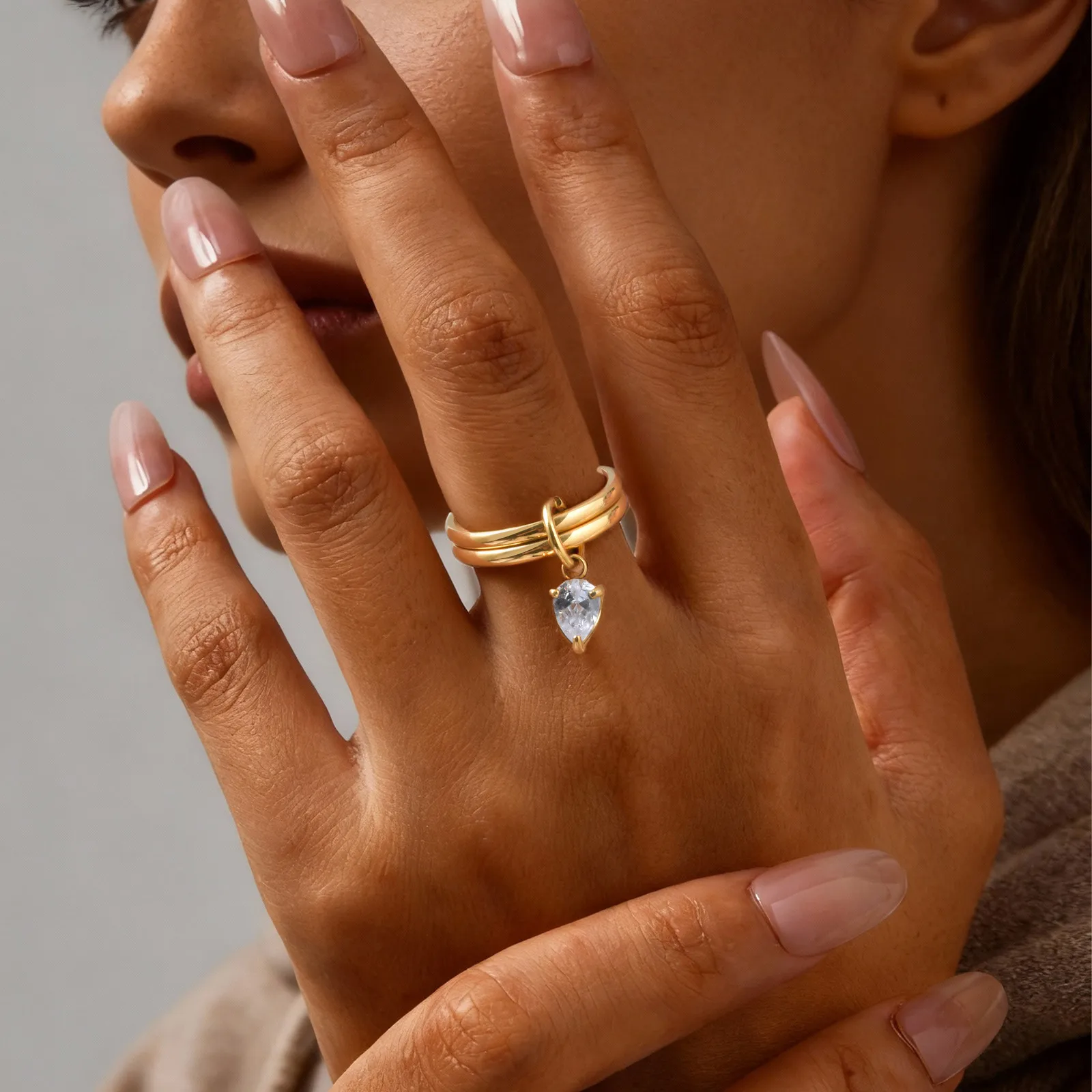 Cz Zirkonia offener Kreuz ring für Frauen, religiöser christlicher Glaube Kruzifix Fingerring