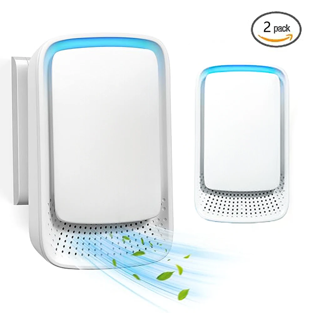 2pcs Air Purifier Small Air Fresheners Deodorizer Negative Air Ionizer Portable Air Cleaner For Home,Bedroom,Toilet,Pets,Smokers