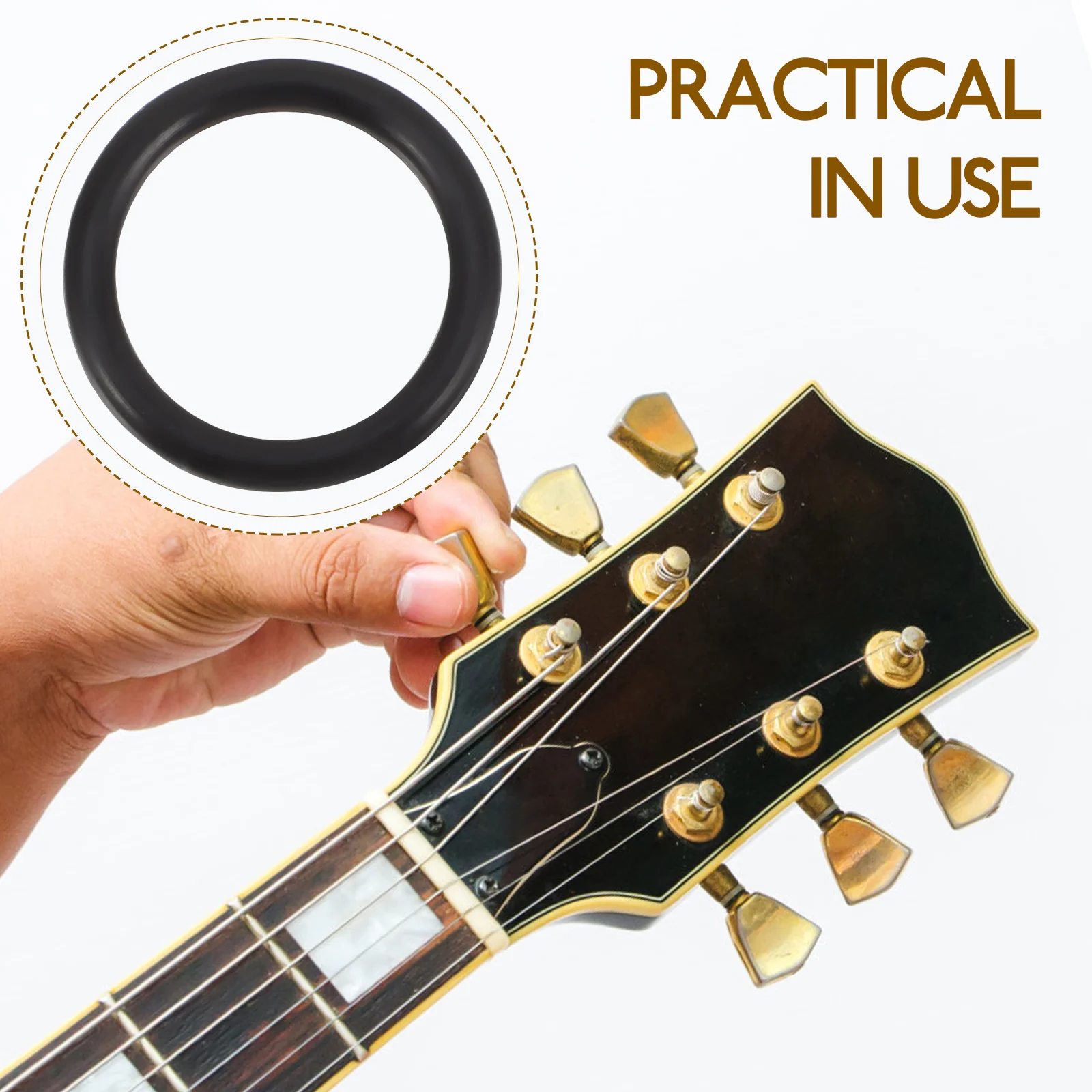 

100 Pcs Guitar Parts Knob Accessories Seals Gaskets Pedal Rubber 12mm Shape Rings