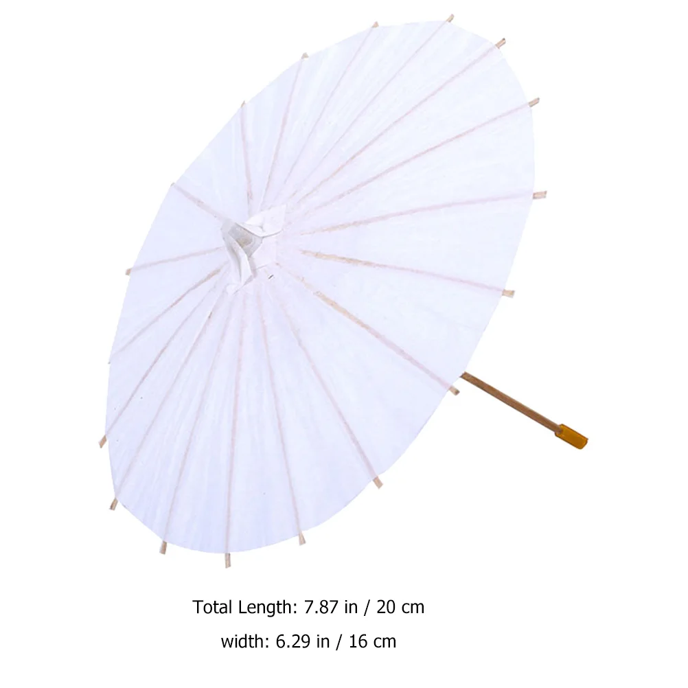 

4pcs Paper 20cm White Oil-Paper Umbrella DIY Diy Graffiti Umbrella Parasol for Kids Kindergarten Craft Supply