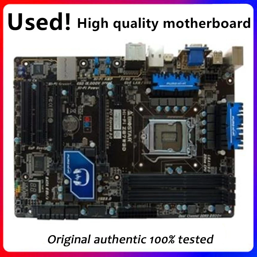 

For Biostar Hi-Fi Z87W 3D Desktop Motherboard Z87 LGA 1150 CPU SATA3 USB3.0 Original Desktop Used Mainboard