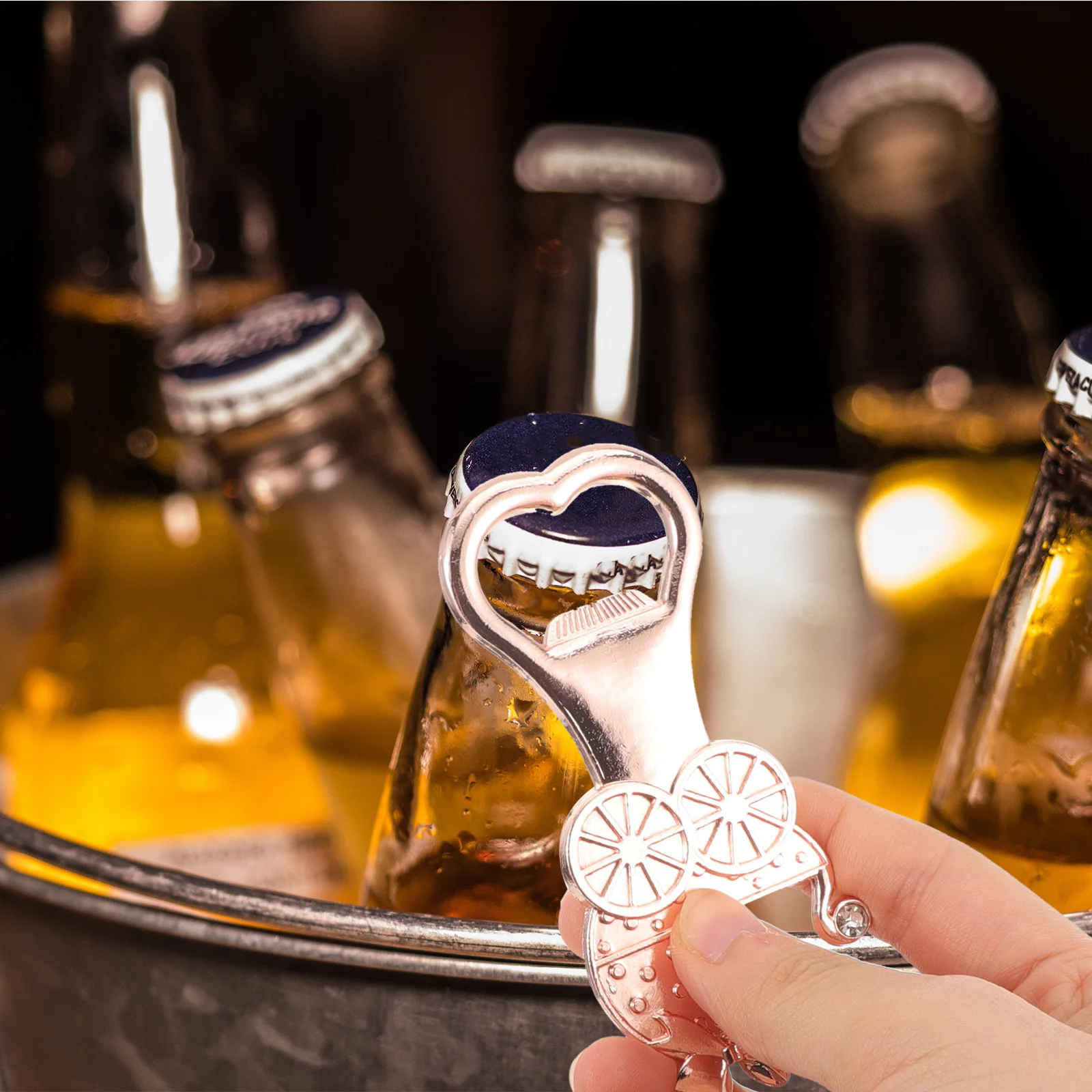 

Creative Baby Shower Favors Gift Bottle Opener Compact Manual Beer Cap Remover Multi-Functional Party Accessory Metal Soda