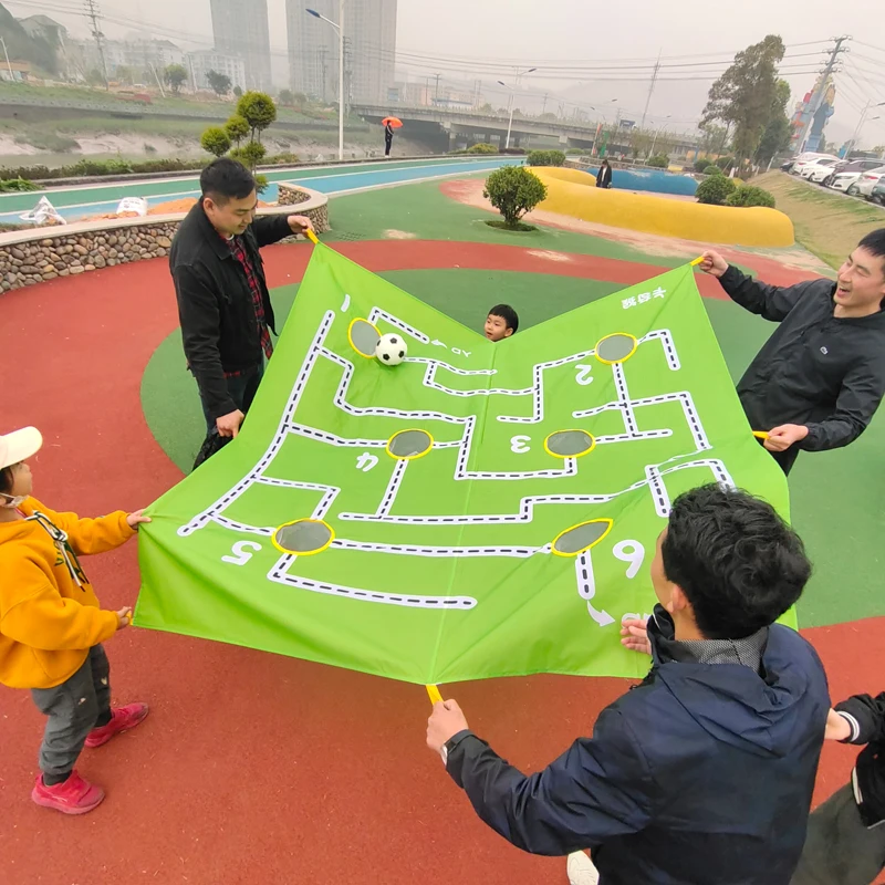 Laberinto de tela para juegos al aire libre, divertido juguete de fiesta familiar para niños, guardería, actividad para adultos, multijugador, en