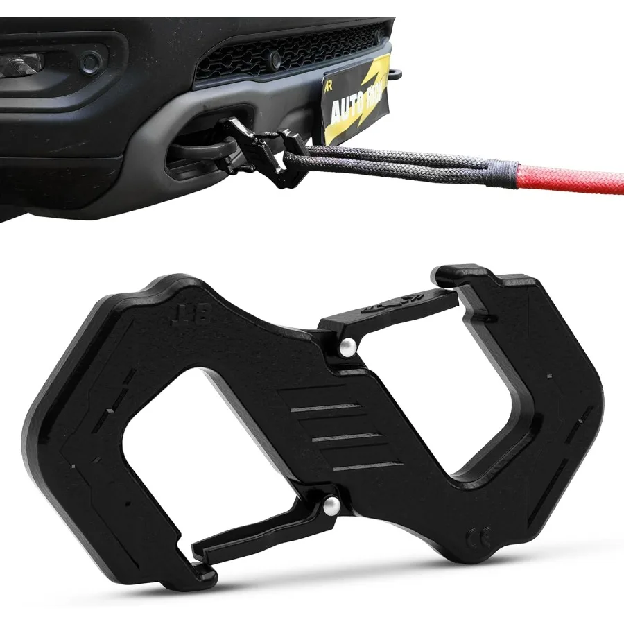 

3/8" S Tow Hook, G80 Steel Quick Winch Shackle 33,000Lbs Break Strength, Heavy Duty Off-Road Recovery Connect Hook for SUV, Truc