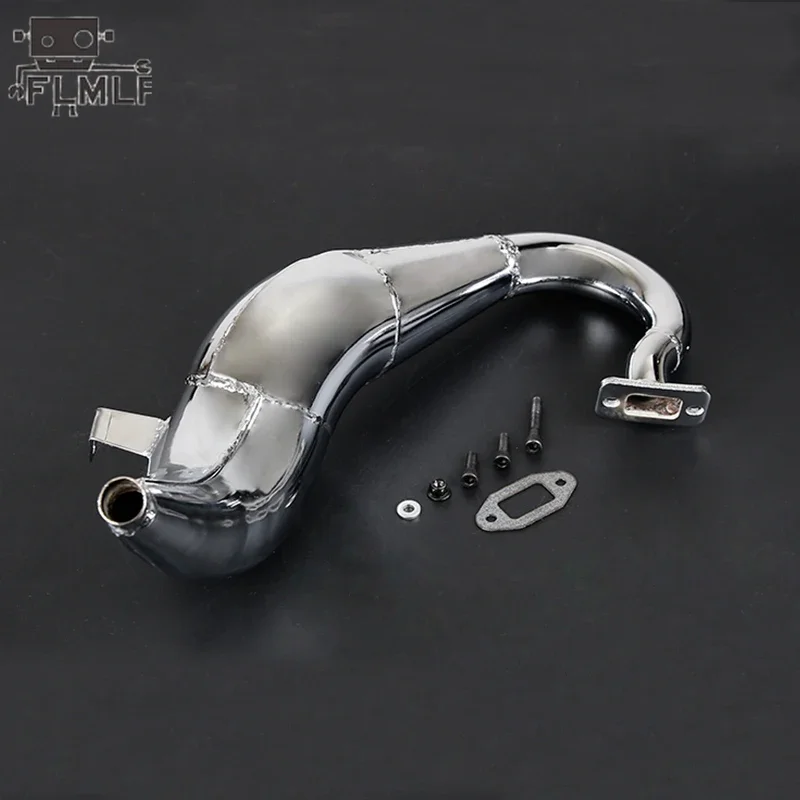 FLMLF Metal Exhaust Pipe Kit of 71CC Engines for 1/5 HPI ROFUN BHAH King Motor ROVAN BAJA 5B 5T or Losi 5ive T Rc Car Parts