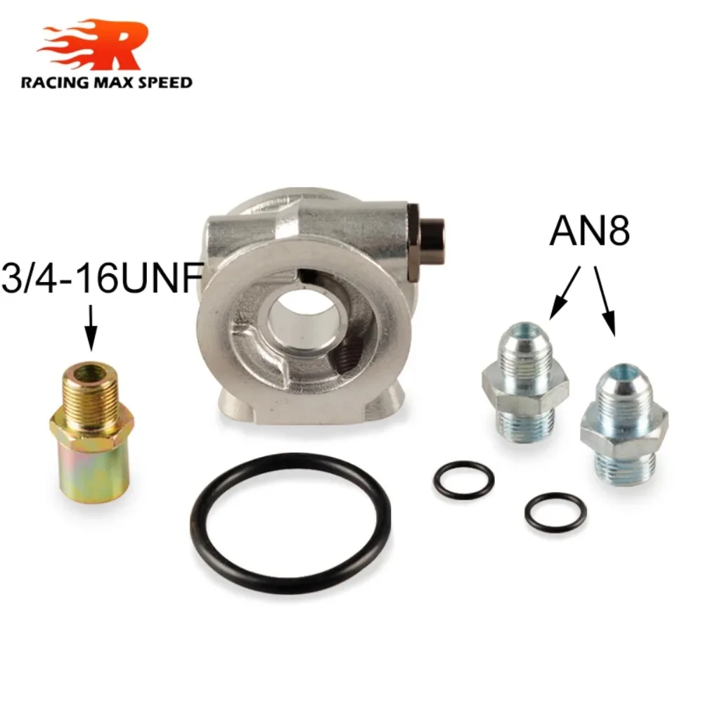 

Oil Cooler Filter Sandwich Plate + Thermostat Adaptor AN10 Fittings 3/4" 16-UNF /Oil Filter/Oil Adapter