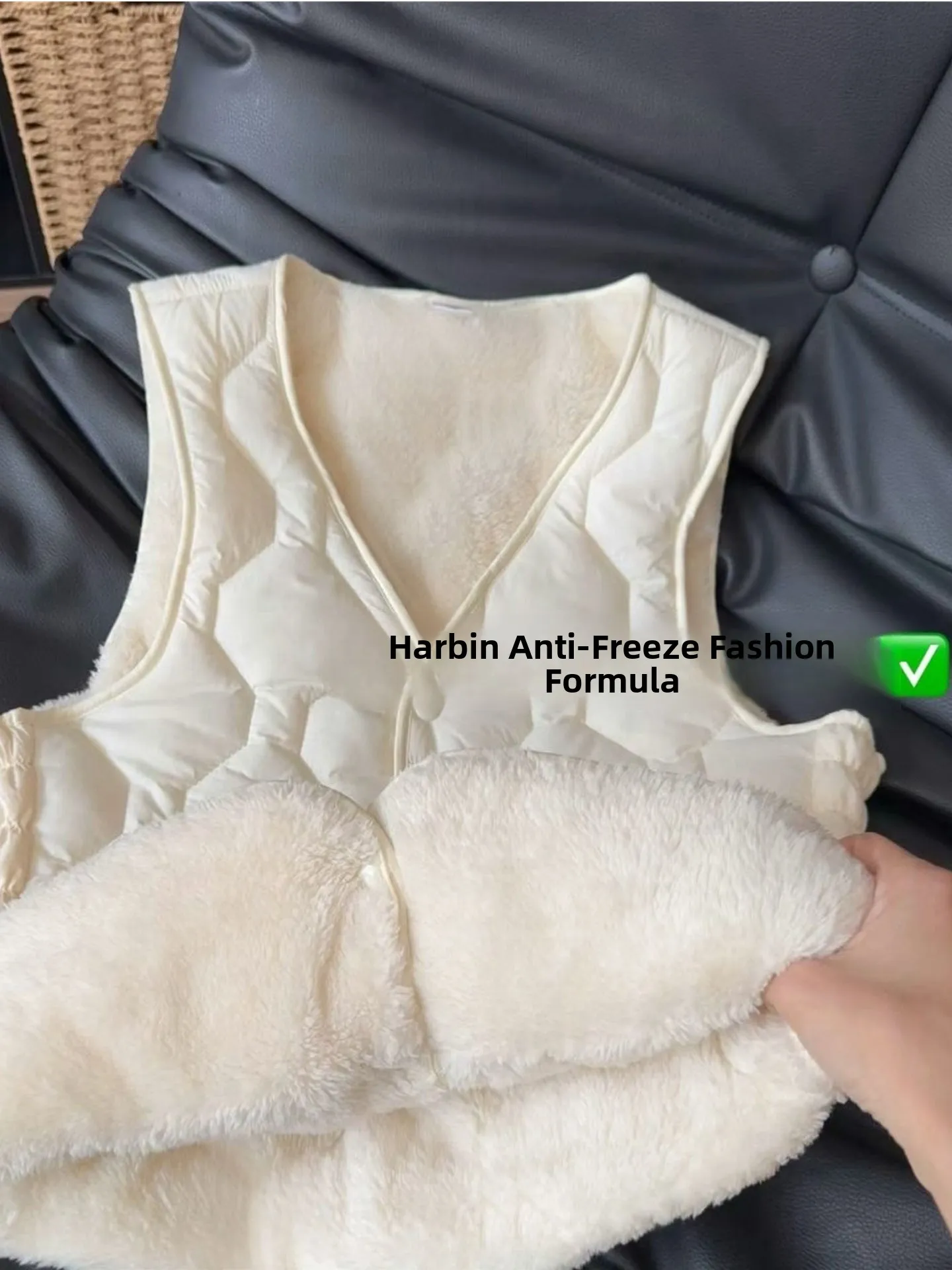 Thiened Fce Damen Jaet V-Ne ort Weste Innenbekleidung Casual Sle Diamond Pattern Baumwolle Herbst Winter Oberbekleidung