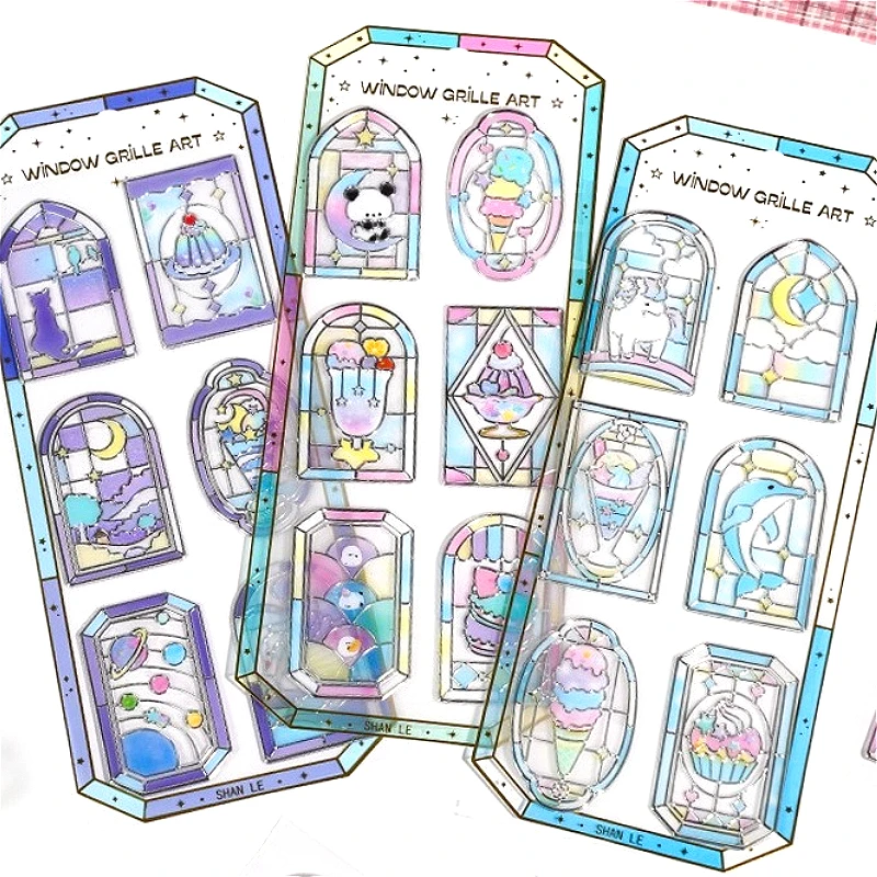 

Creative Cartoon Animal Window Film Sticker Cute Water Cup Classroom Decor Waterproof Decal
