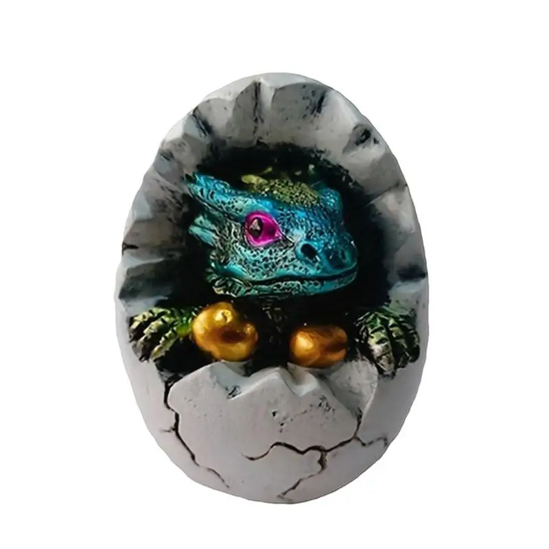 Resin Dinosaur Egg Sculpture Dinosaur Egg Statue Realistic Dinosaur Modeling Desktop Decoration Dinosaur Figurine Accessories