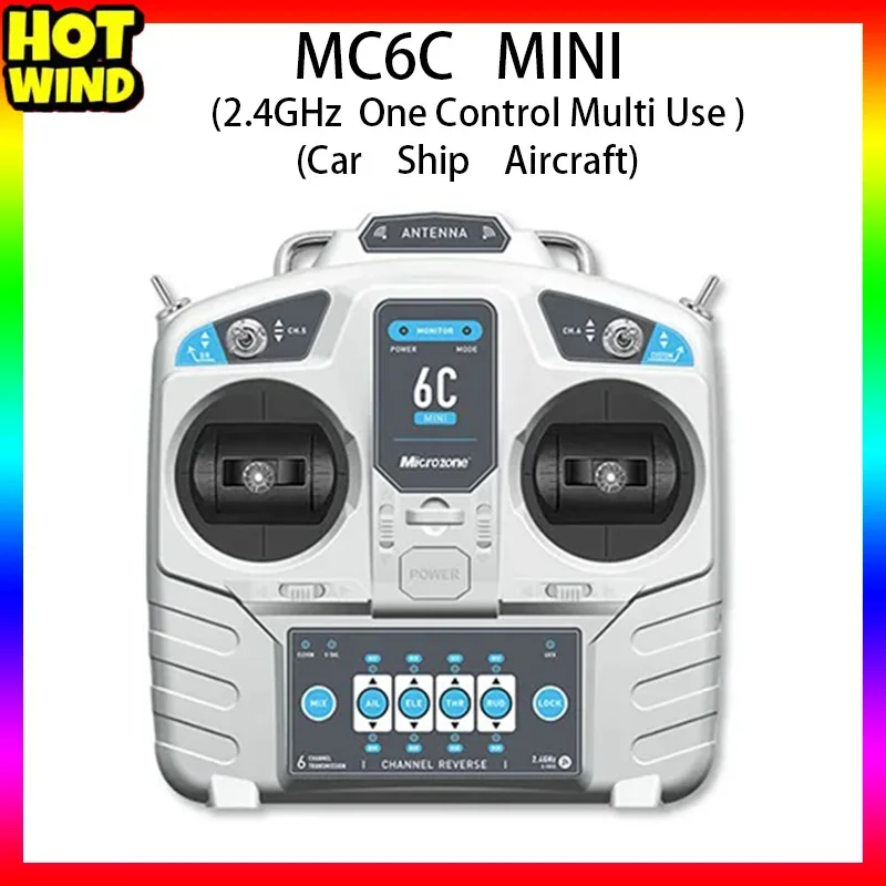 Mc6c-Mini 6a/6b 6channel Controller  Remote Control Transmitter Receiver For Rc Aircraft Model Fixed Wing Four Axis Car Boat diy