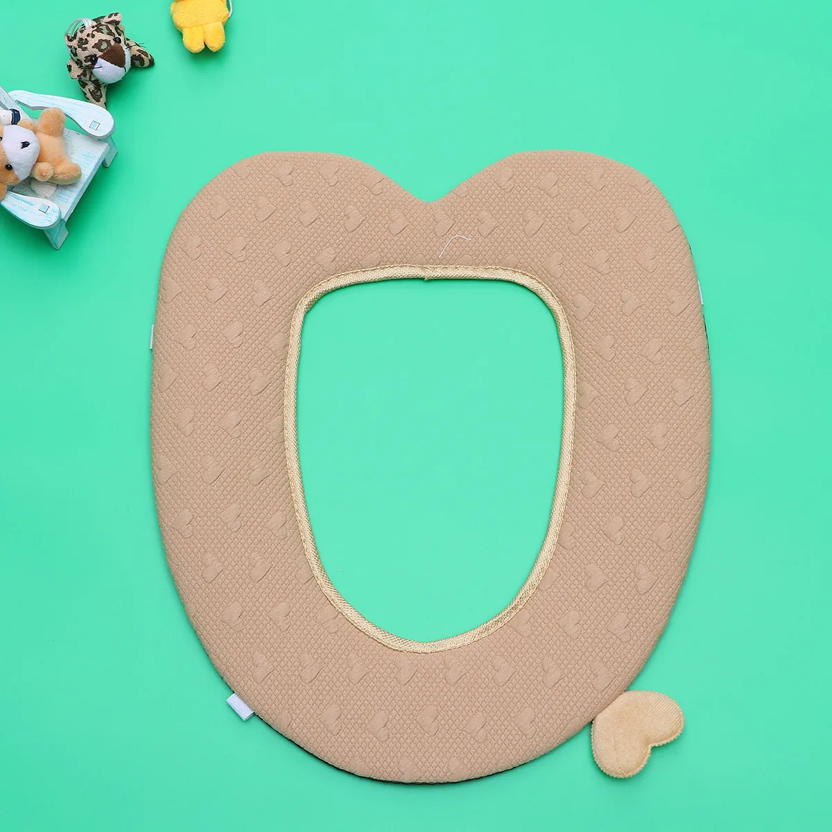 

Чехол для сиденья унитаза цвета хаки, мягкий, теплый, прочный, моющийся, простой дизайн, для домашнего использования в ванной комнате, идеальный подарок для женщин, мам, пожилых людей