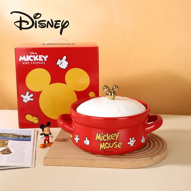 New Disney cartoon animation Mickey Minnie casserole 2.5L household soup stew pot high temperature resistance ceramic casserole