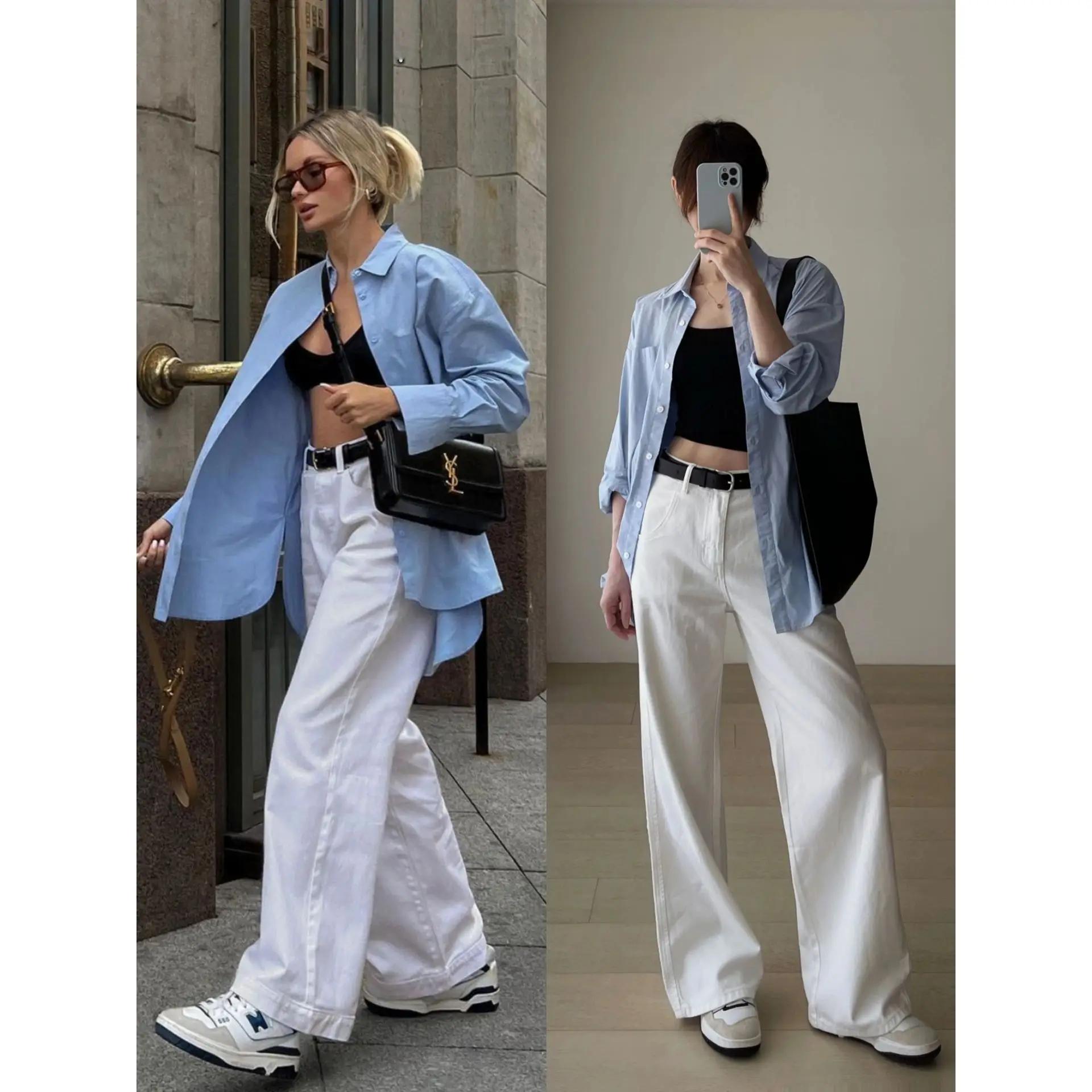 2000s White Jeans Women's Bermuda New  Loose Straight Tube Y2k Casual Denim Pants  Korean Fashion  Wide Leg Autumn Work Pants