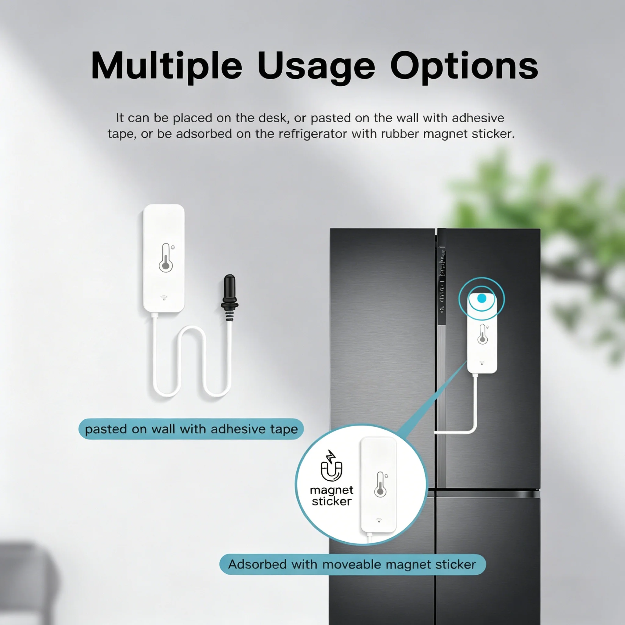 Tuya WiFi Temperature Humidity Sensor with External Probe Hygrometer APP Remote Control Work with Yandex SmartLife Alexa