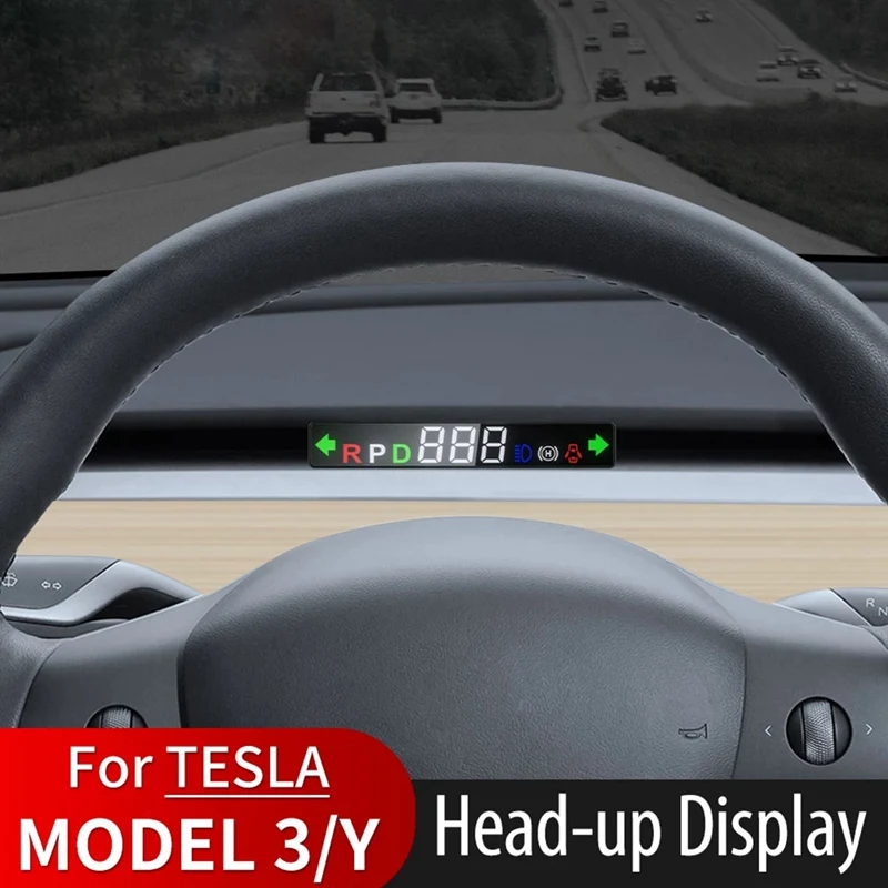 

Дисплей HUD на лобовое стекло для Tesla Model 3, модель Y, специальный спидометр на лобовое стекло для Tesla Car Model 3, модель Y