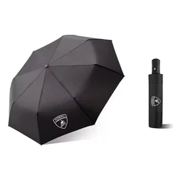 Car Logo Automatic Umbrella 3 Fold Outdoor Rainproof Wind Resistant Luxury Business Advertising Parasol For LAMBORGHINI Emblem