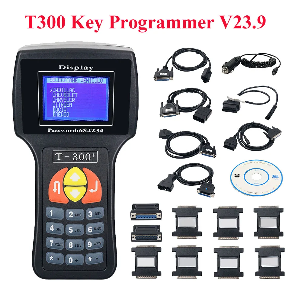 Picture 3: V23.9 T300 Auto Key Programmer Car Key Maker Full Set Key Copy Converter Tool OBD ECU Read Code Key Programmer English Spanish
