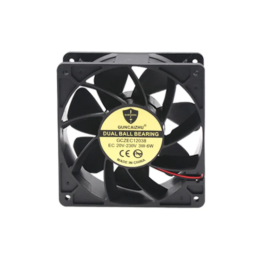 

Dual Ball Bearing 120MM 12CM 12038 CPU Fan 120x120x38mm EC20V-230V DC24V36V48V220V Frequency Converter Cooling Fan 2PIN