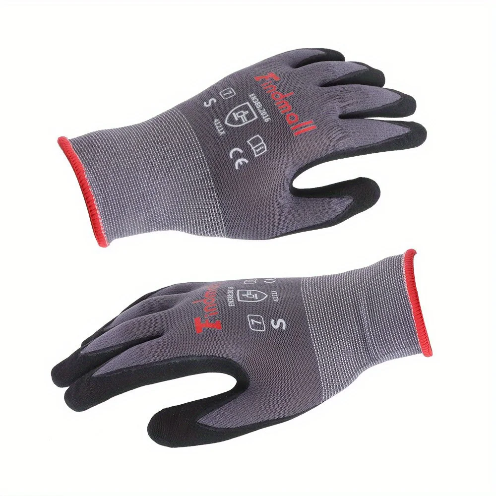 3 أزواج من قفازات العمل الصغيرة للرجال والنساء، قفازات متماسكة بدون خياطة، قفازات البستنة