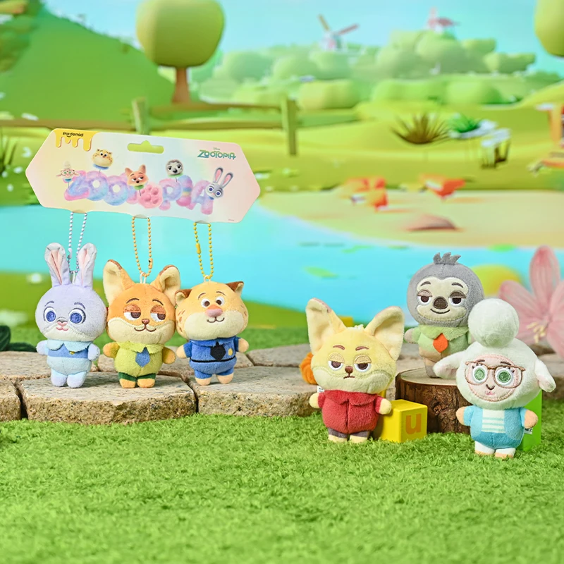 Disney Zootopia Stitch Angel Kawaii pluche pop cartoon gevulde anime sleutelhanger hanger riem speelgoed kerstcadeau voor kinderen jongens