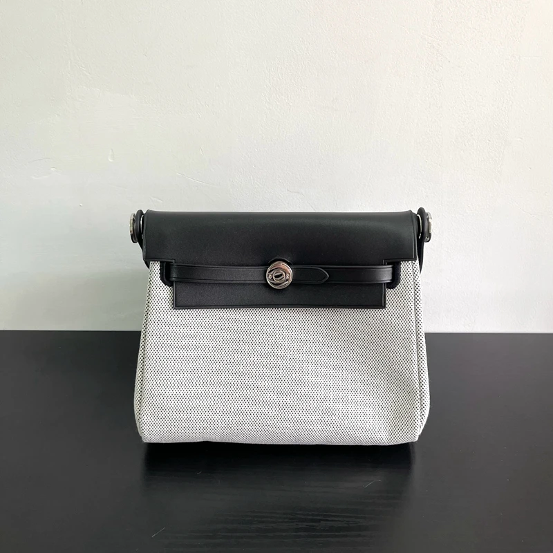 

2025 New Bag Canvas And Cowhide oulder Crossbody Bag High Quali Mobile Phone Bag for Women Casual Commute