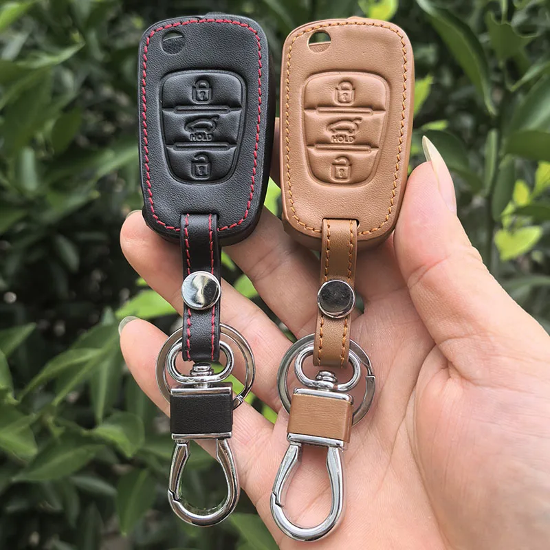 Car Remote Key Case Cover for Hyundai I20 I30 Ix20 Ix25 Ix35 Elantra Accent KIA Sportage Rio 3 Soul Optima Ceed Pro K5 K2 Pride view 3