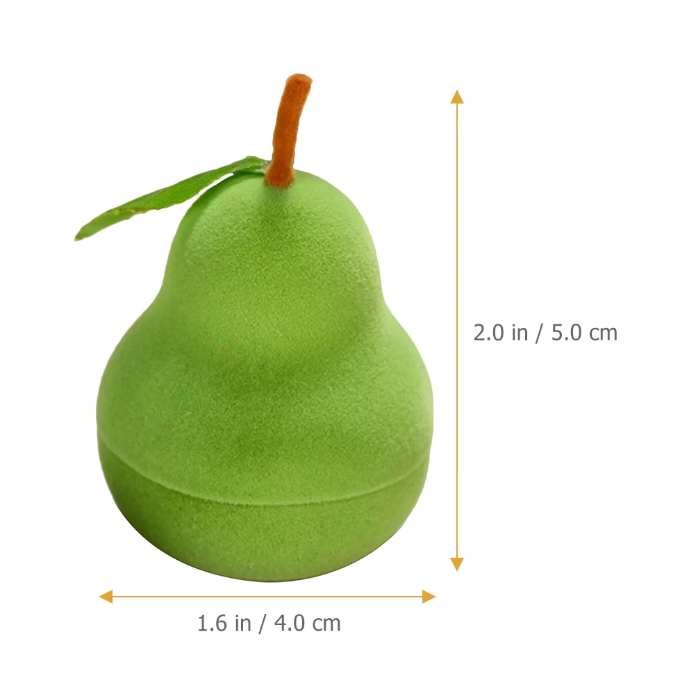 

Fruit Shaped Box Wedding Engagement Ring Holder Jewelry Display Case Durable Flannelette Material Easy Open Close Simple