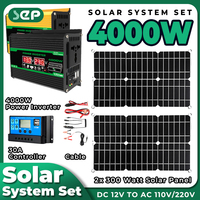 solar power station 300W 18V Solar Panel 4000W Inverter Solar Kit 12v 220v System 30A Controller For Home Generation System Set