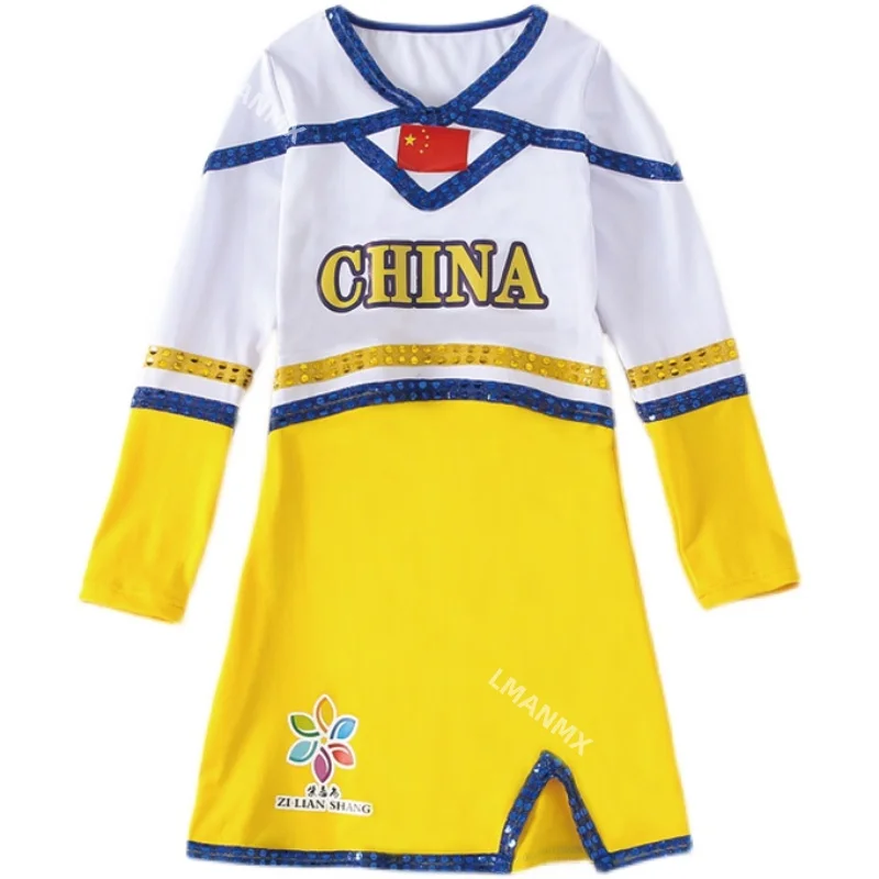 Children's cheerleading performance costume for primary and secondary school sports games cheerleading performance