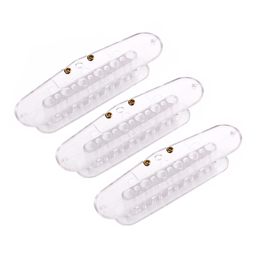 

3Pcs Guitar Pickup Bobbin Set Transparent Humbucker for Custom Winding 48 50 52Mm White Professional Tool Pickup Bobbin