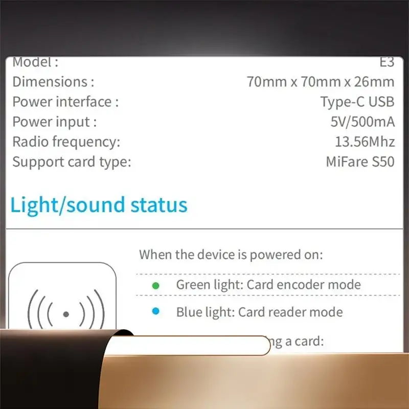 

Кодировщик смарт-карт TTLOCK NFC 13,56M M1 IC Card Reader RFID-сканер чипов для TT Hotel TT Renting System Software Hotel-N35R