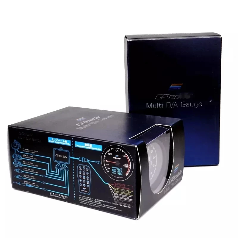 GReddi 7-Farben Turbo-Boost-Anzeige Auto Multi-LCD-Digitalanzeige Rennsport-Messgerät Wassertemperatur Öltemperatur-Anzeige 62mm 2,5 Zoll mit Sensor – Detail 17