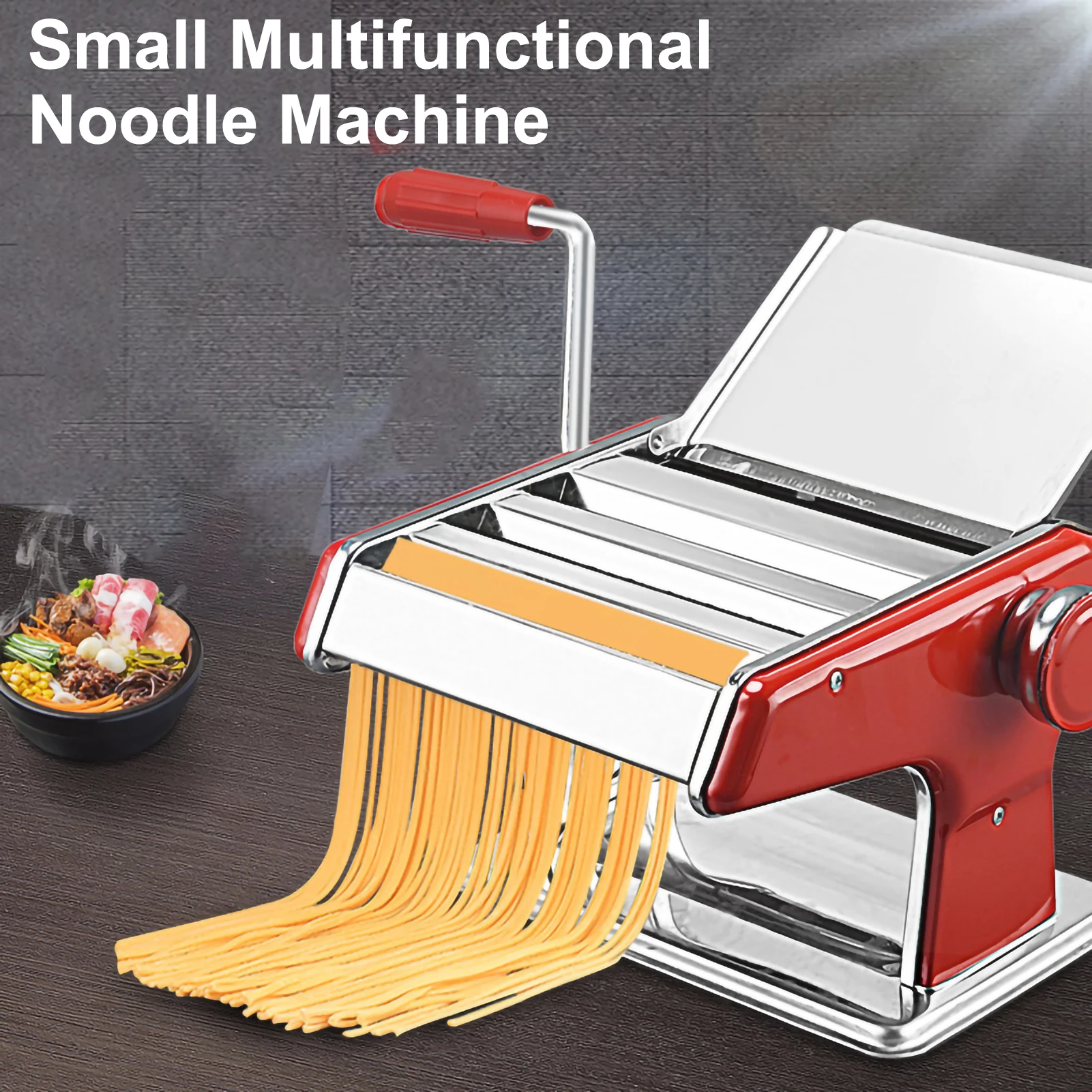 

Noodle Making Machine Household Stainless Steel Small Multi-function Portable Manual Food Processor Dumpling Skin Pasta Machines