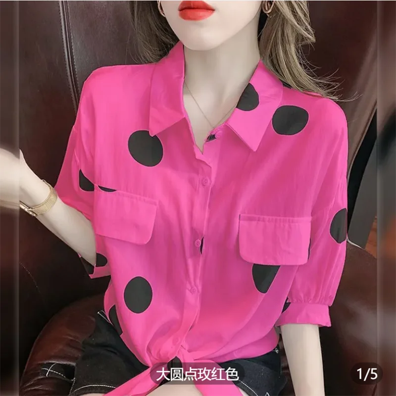 2026 French Style Gentle Loose Sleeveless Shirt Women's Summer Top Age-Defying Short-Sleeve Belted Blouse Belly Concealing view 2