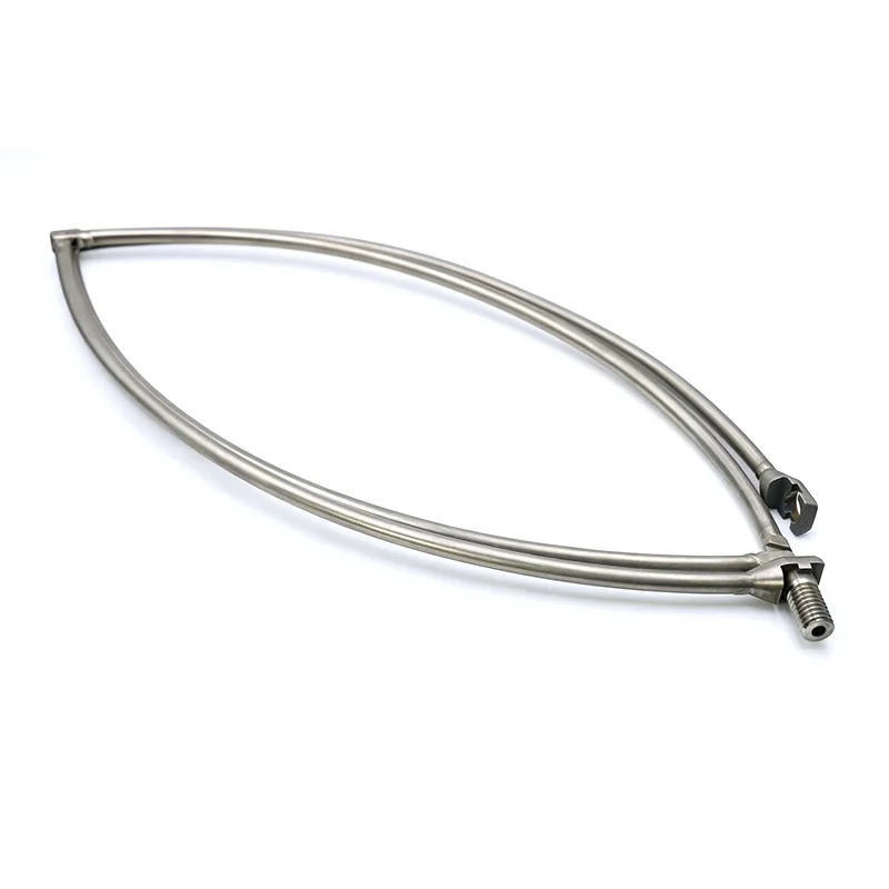 Titanium alloy ring fishing nets 8mm Scooping up fish dip net circle foldable