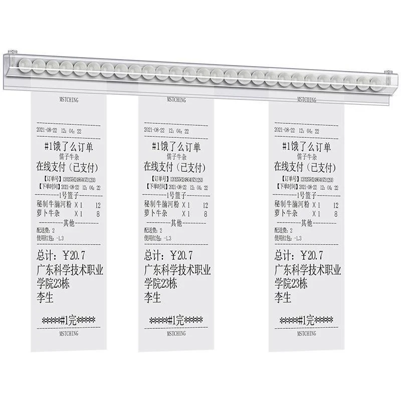 1/2Pcs 30/40/50CM Kitchen Takeaway Order Organizer Ticket Holder PVC Takeout Orders Restaurant Tickets Rack For Cafes Pubs