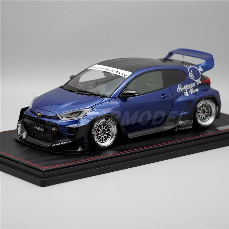 

Модель автомобиля IG 1:18 PANDEM GR YARIS 4BA Blue Metallic IG2903 JDM, лимитированная серия, имитация, из смолы и металла, статическая модель, игрушка, подарок