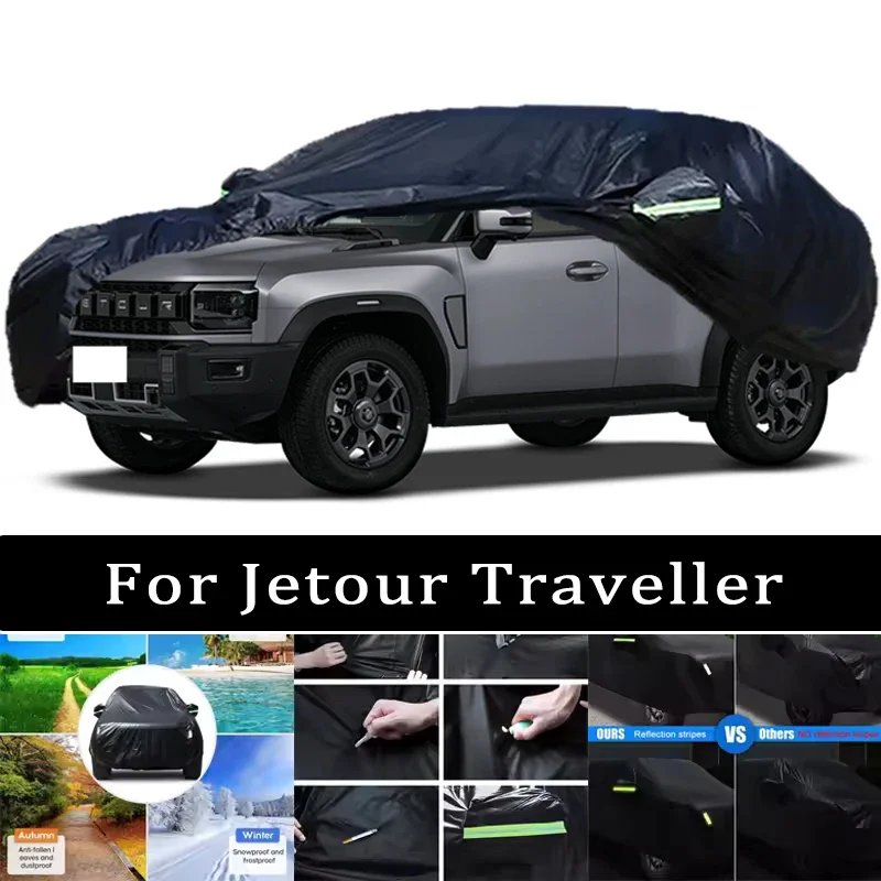 

Car Cover For Jetour Traveller - Outdoor Full Body Protection Waterproof Dustproof Heat-Resistant All-Season Use Car Accessories