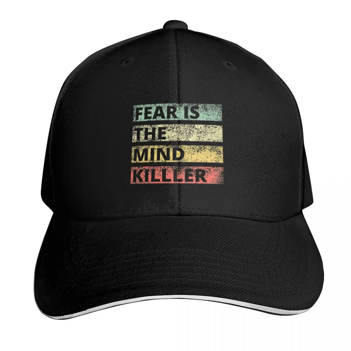 FEAR IS THE MIND KILLER, vintage color text Baseball Cap Men Women Casual Summer Sport Sun Cap