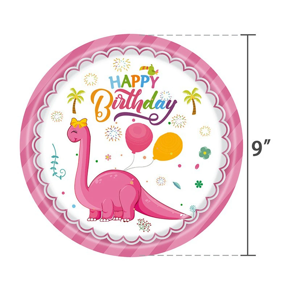 

Pink Dinosaur Themed Birthday Party supplies Scene disposable Birthday ecorat decoration party Atmosphere arrangemen se