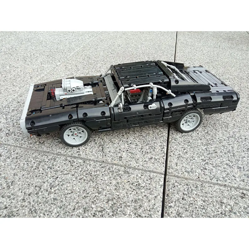 MOC-42308 filme noir esportes carro de corrida blocos de construção modelo 1388 partsmoc criativo meninos crianças aniversário blocos de construção brinquedo presentes
