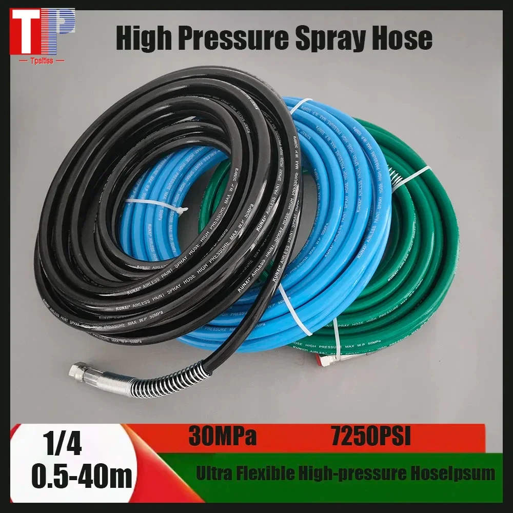 Airless Spraying Machine High-pressure Pipe 7mm 1/4 interface Double-layer Fiber Explosion-proof Discharge Hose Spray Pipe