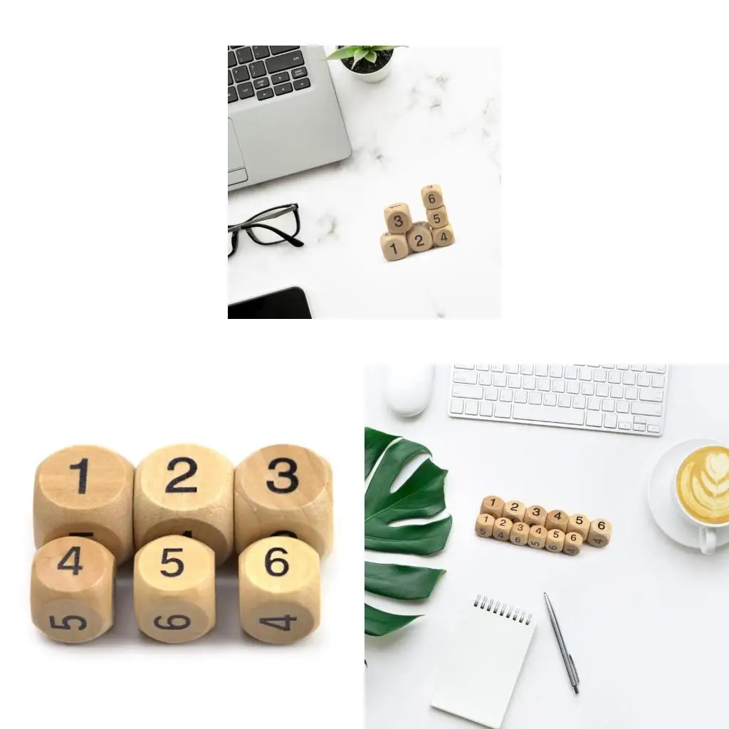 10 Pcs Dices with Round Corners Six Sided Dices Table Game Dices 1-6 Numbered Dices Board Game Acessories for Party