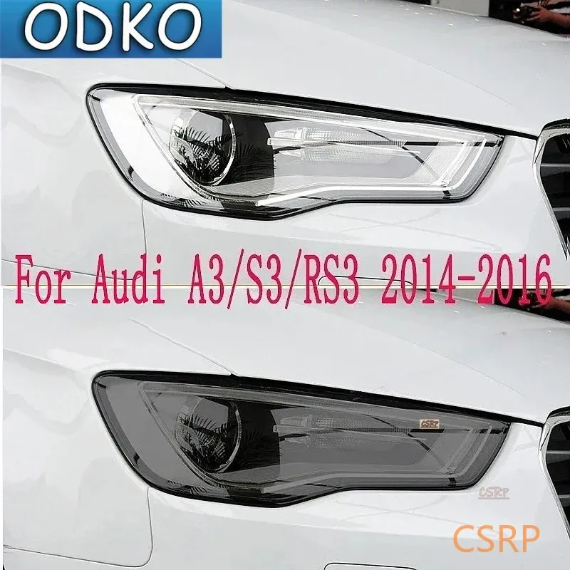 Car Headlight Tint Black Protective Film Protection Transparent TPU Stickers For Audi A3 S3 RS3  14-16 17-20 21-On  Sportback