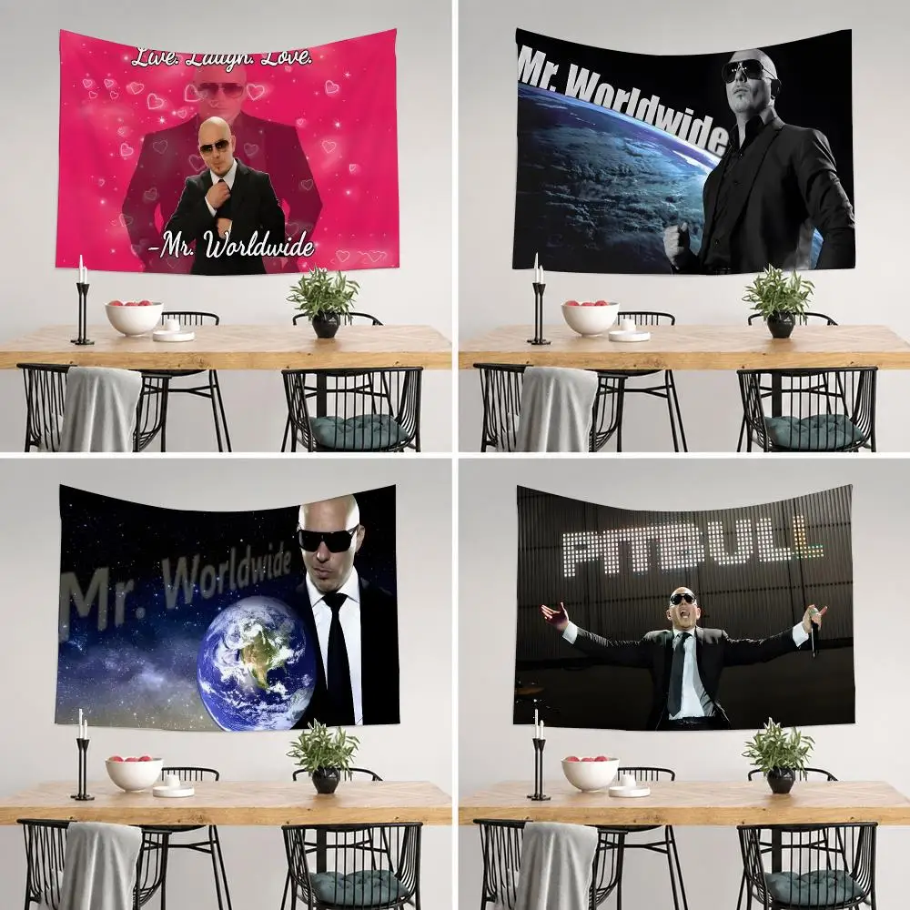 Singer P-pitbull Tapestry Tapestry Wall Hanging For Bedroom Dorm Living Room Decor Aesthetic