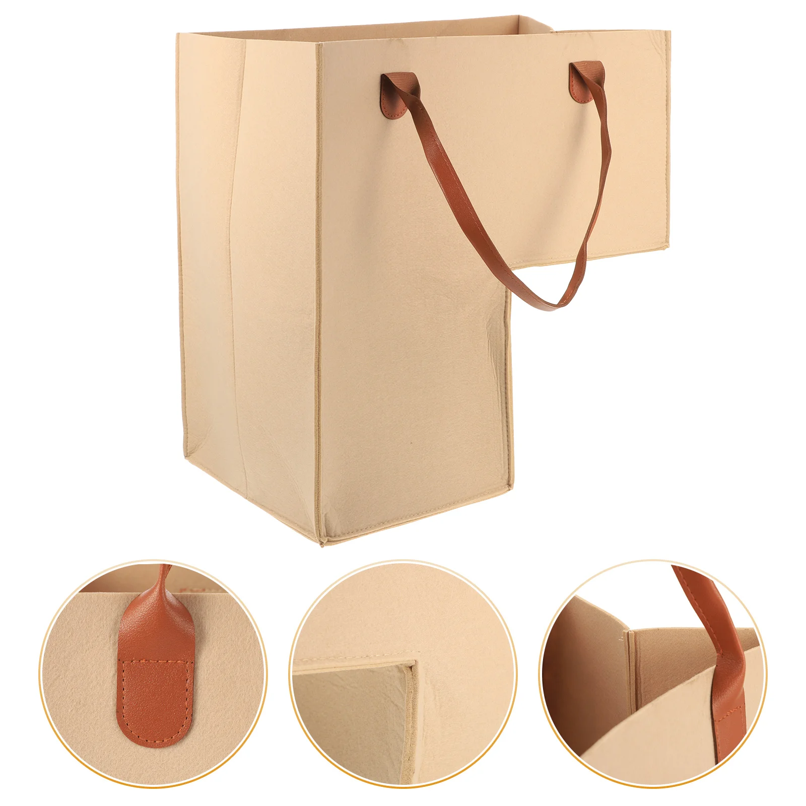 

Folding Laundry Basket Storage Bag Sundries Holder Clothing Foldable Hamper Stair Organizer Beige Clothes Container Child