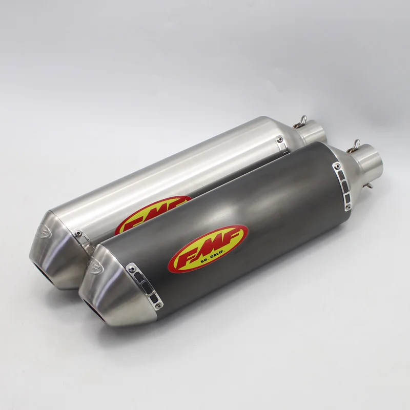 

Inlet 51mm Motorcycle Exhaust Pipe Muffler FMF Motocross Escape Moto Universal for KTM GSXR1000 MT07 MT09 R1 R3 R6 TMAX NMAX etc