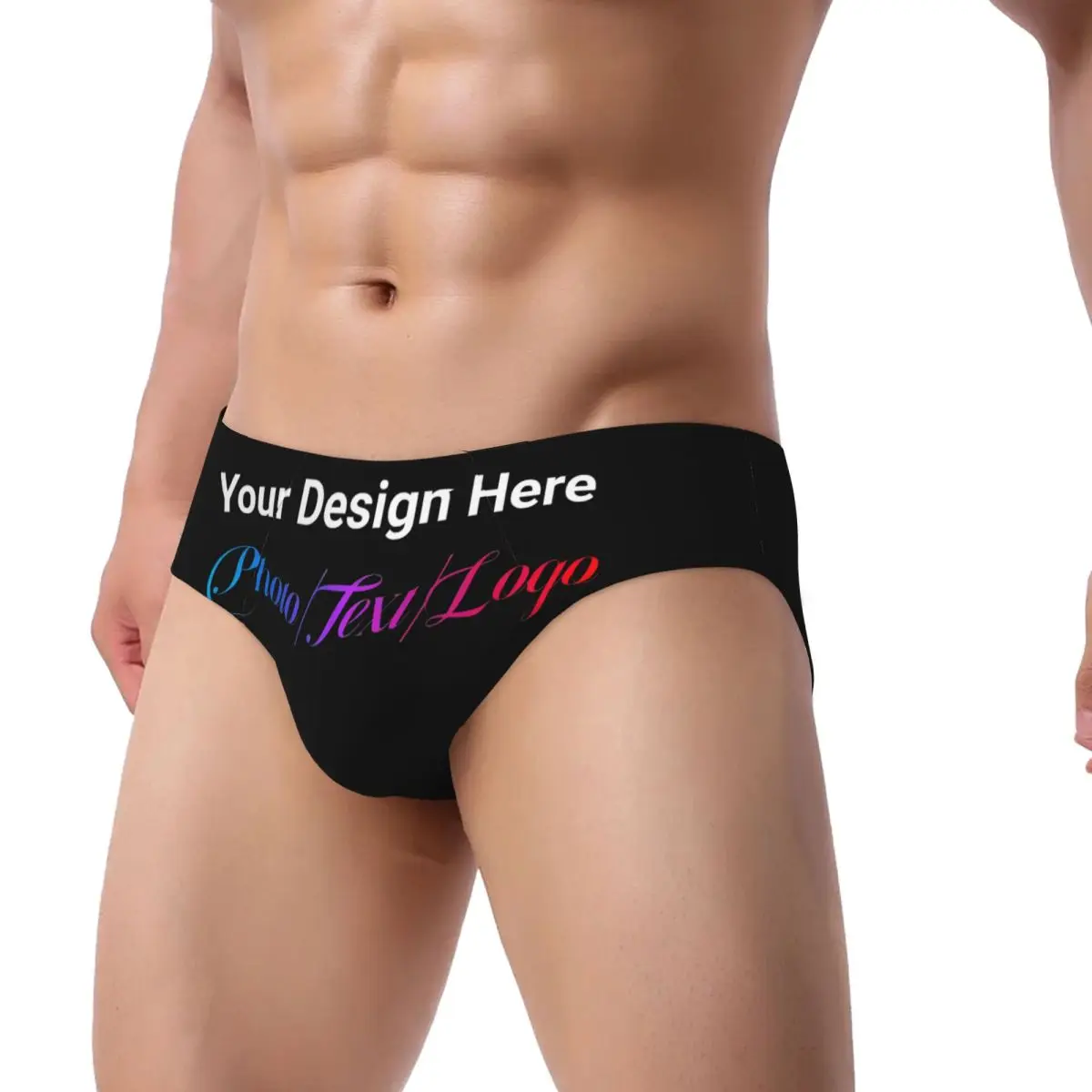 Custom Men's Personalized Custom Your Design Here Underpants Comfort Customized Photo Logo Briefs Underwear